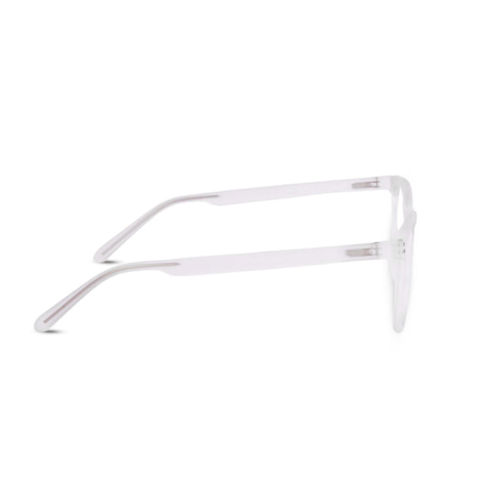 Pixo lightweight reading glasses in white, side view