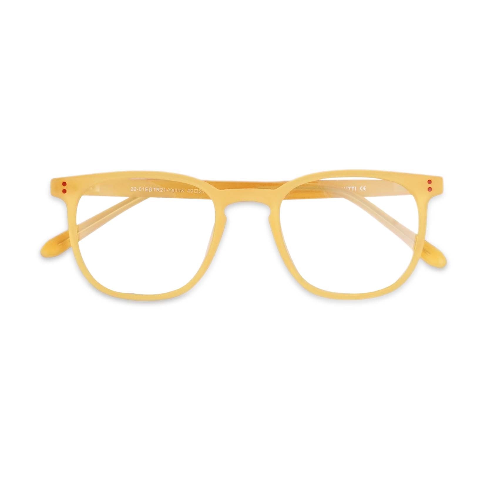 Pixo reading glasses in yellow, folded